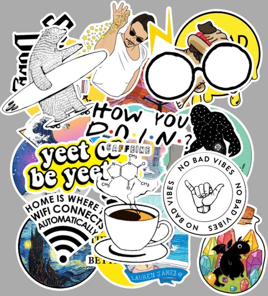 103 Graffiti Stickers - Waterdichte Stickers voor Laptop en