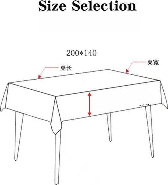 Unikorf Waterdicht Tafelkleed Beige 140x200 - Afwasbaar