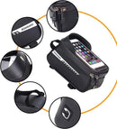 Waterdichte Fietsstuurtas Met Aanraakscherm En Zonneklep, Fietstelefoontas Met Grote Capaciteit (voor Iphone Samsung En Andere Smartphones Onder 6,5 Inch)-  zwart 21 * 9 * 10,5 cm
