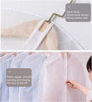 6 Stuks transparante stofhoezen voor kleding met Rits - Kled