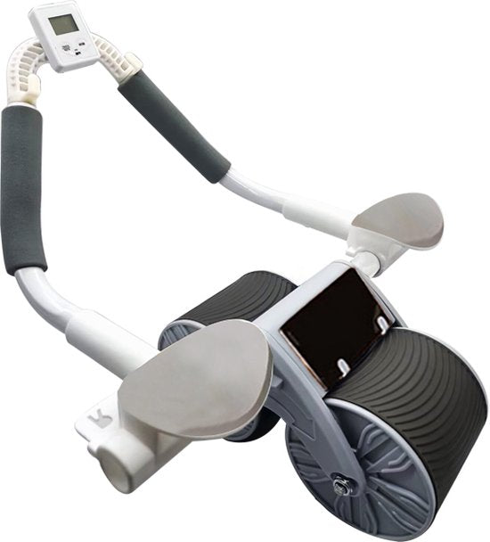 Buikspiertrainer Thuis - Complete Set met Ab Roller en Kniem