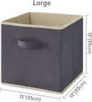 6 Opbergdozen voor Kleding en Speelgoed - Grijs - 33x33x33CM