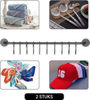 2STK Unikorf IJzeren Kledingstang m/10 Haken 38CM