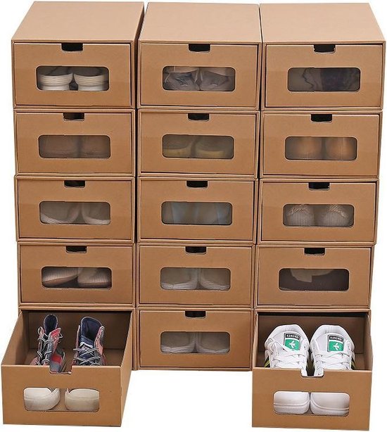 5 Stuks Kartonnen schoenen opbergdoos - vouwbaar - 35cmx23.5