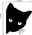 Unikorf 2-delige dierenkattenspion tuindecoratie, zwart