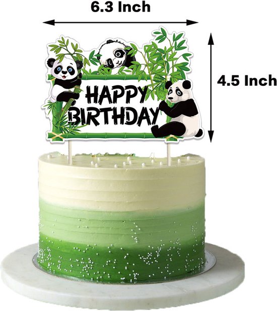 46 delig verjaardagset – Pandaberen, feestversiering