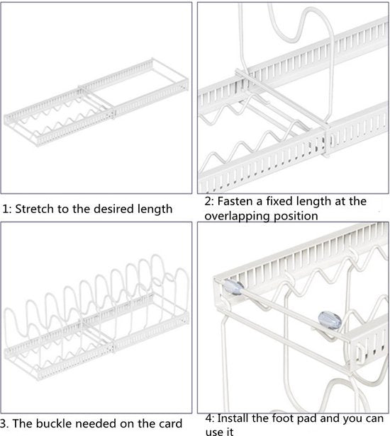 Merkloos Pannenrek 12-st, Verstelbaar, Uitschuifbaar