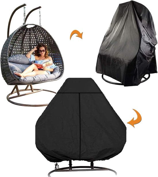 Egg chair beschermhoes 230x200 cm antraciet waterdicht rits