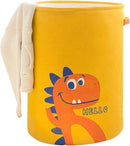 Opvouwbare wasmand - dinosaurus - geel 35x45cm