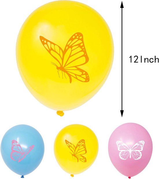 59-delig Vlinder Verjaardagset - Merkloos Feestdecoratie