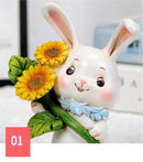 3delige Schattig konijn ornament - bloempot voor binnen en t
