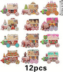 24-delige Set Houten Kersthangers – Snoeptrein Decoraties vo