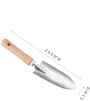 5-delige tuingereedschapset RVS met houten handvatten