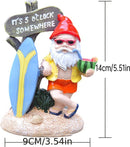 Grappige Relaxte Kabouter met Surfplank - Kleurrijke en Weer