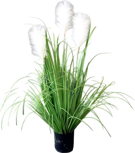 Unikorf Kunstplant Pampasgras 90cm - Wit & Onderhoudsvrij