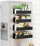 4-in-1 Magnetisch RVS Kruidenrek Perforatievrij, Zwart