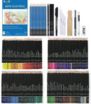 145-delige Tekenset: Grafiet, Houtskool, Olie, Draagtas