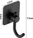 Unikorf 4x Zelfklevende Handdoekhaakjes, Zwart