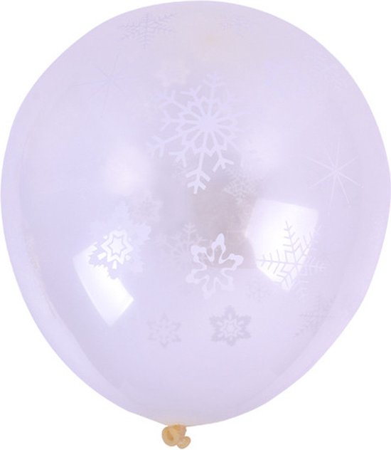Ballonnenboog-Winterfeest ballonnen- Winterdecoratieset met  Sneeuwvlok en ster folieballonnen-Kerstfeest Oud en nieuwjaar