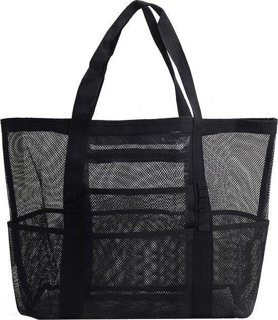 Multifunctionele Opvouwbare Strandtas - Ruime en Duurzame Tas voor Strand, Picknick en Meer-zwart