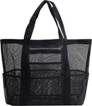 Multifunctionele Opvouwbare Strandtas - Ruime en Duurzame Tas voor Strand, Picknick en Meer-zwart