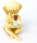 Creatieve hars tuinbeeld-Jongen en meisje standbeeld-decoratief tuinfiguur met glow in the dark poeder