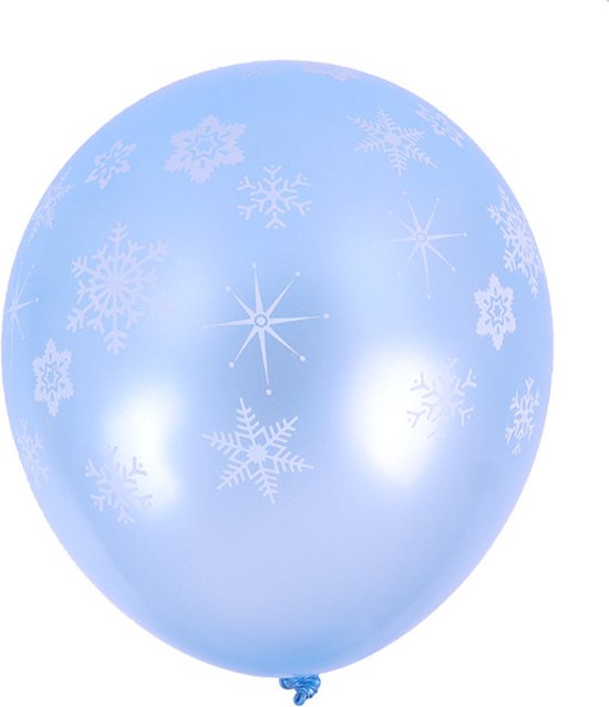 Ballonnenboog-Winterfeest ballonnen- Winterdecoratieset met  Sneeuwvlok en ster folieballonnen-Kerstfeest Oud en nieuwjaar