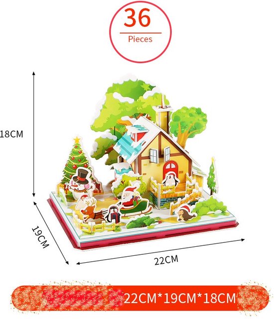 3D Kerstpuzzel – Winterwonderland vol Magie en Creatief Speelplezier – Voor Jong en Oud