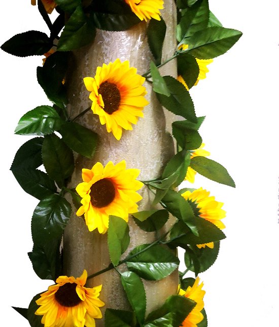 3stuks Zonnebloem Slinger Decoratie Set lengte van 2,25 meter-perfect voor themafeesten, bruiloften en thuisdecoratie