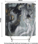 Waterdicht Marmer Douchegordijn 180x200CM - UniKorf.nl