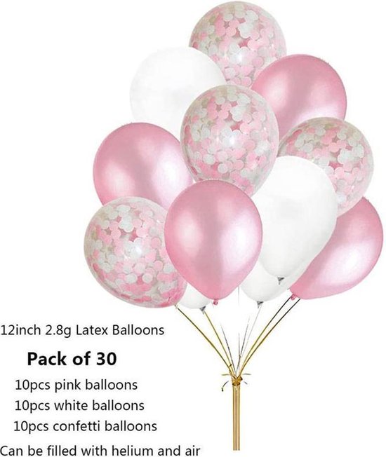 Merkloos 56-delig Verjaardagset Roze Feestdecoratie