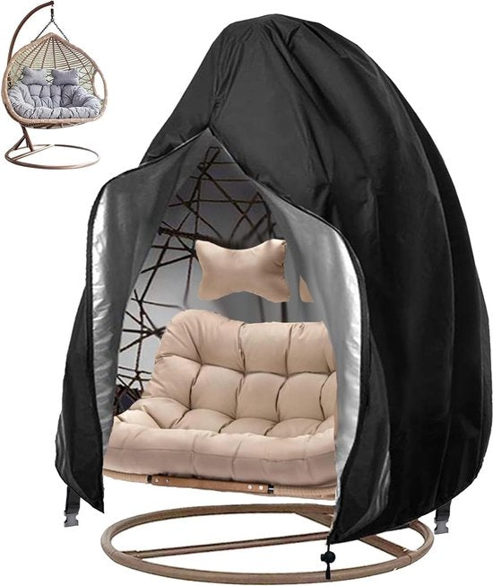 Egg chair beschermhoes 230x200 cm antraciet waterdicht rits