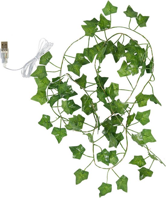 Xtraworks - led lichtsnoer esdoorn klimop slinger werkt op USB- 10 meter 100 lampjes