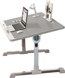 TDR-Inklapbaar en Verstelbaar Bedtafel-Laptoptafel-in hoogte verstelbaar minibureau-Schoottafel-Grijs