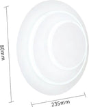 Ronde 360 ° Draaibare Wandlamp voor binnen -designlamp-Ideaal voor Woon -en Slaapkamer-Warm wit Licht