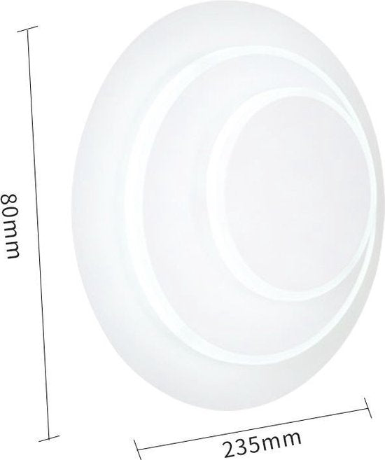 Ronde 360 ° Draaibare Wandlamp voor binnen -designlamp-Ideaal voor Woon -en Slaapkamer-Warm wit Licht
