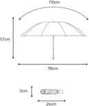 Opvouwbare bloemenparaplu UPF50+ UV-bescherming 97cm roze