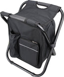 3-in-1 Visstoel met Koeltas - Verstelbare Vouwkruk Zwart