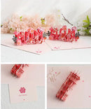 3D Bloemen Pop-up Wenskaart voor Moederdag - Inclusief Envel