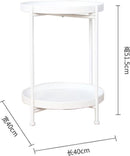 Nordic simple dubbellaagse kleine salontafel-wit