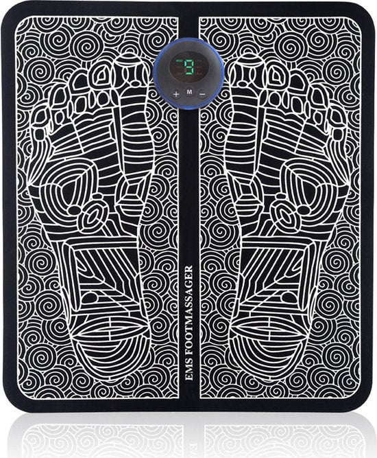 Voetverlichting op Een Nieuw Niveau: De Voetmassage Mat met Innovatieve EMS-Technologie - 6 Massagestanden & 9 Intensiteiten - Draadloos & USB-oplaadbaar