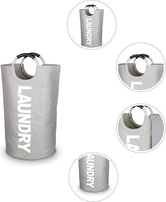TDR Ronde Waszak 80L met Aluminium Handvat - Grijs