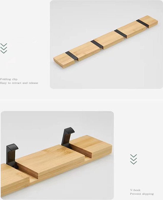 Wandkapstok met 5 Haken-Wand gemonteerde Kapstok-Kleren Opkn