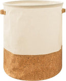 Unikorf Katoenlinnen Opbergmand 49L Waterafstotend Wit+Kurk