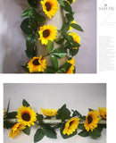 3stuks Zonnebloem Slinger Decoratie Set lengte van 2,25 meter-perfect voor themafeesten, bruiloften en thuisdecoratie