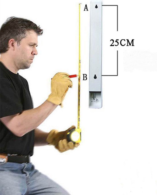 Merkloos inklapbaar kledingrek 31cm wit