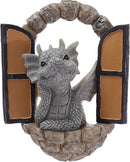hoogkwalitatieve kunststof - decoratiefiguur Dinosaurus-T-Rex bij de raam-interieur-Tuinbeeld ophangbaar