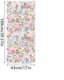 Milieuvriendelijke PVC Glasfolie - Kleurrijk Magnolia patroon - Zelfklevend - Privacy en UV Bescherming - 40x100 cm