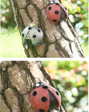 Zonne-ornament Rood Verlicht Lieveheersbeestje - Tuin Decoratie - Duurzaam - Sfeervol - Weerbestendig