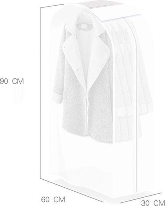 Unikorf 2x Transparante Kledinghoes 90 cm - Stofdicht